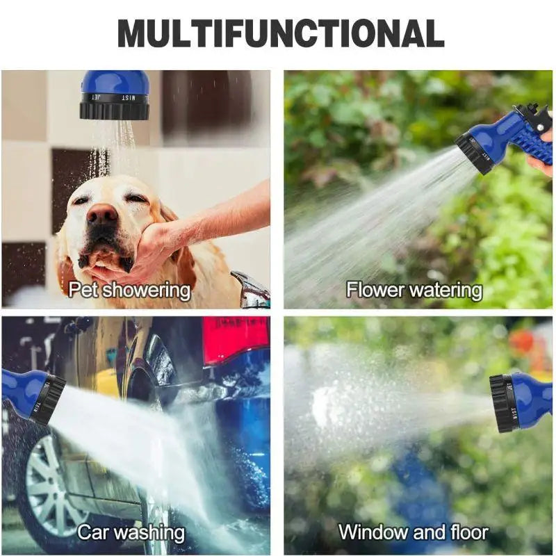 25/100FT Expandable Garden Hose Pipe with Spray Gun Flexible Water Spray for Garden Hose Reel-Model Number 100 Ft