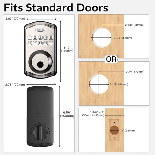 Reinforced Fingerprint Deadbolt Lock With Anti‑Tamper Keypad.