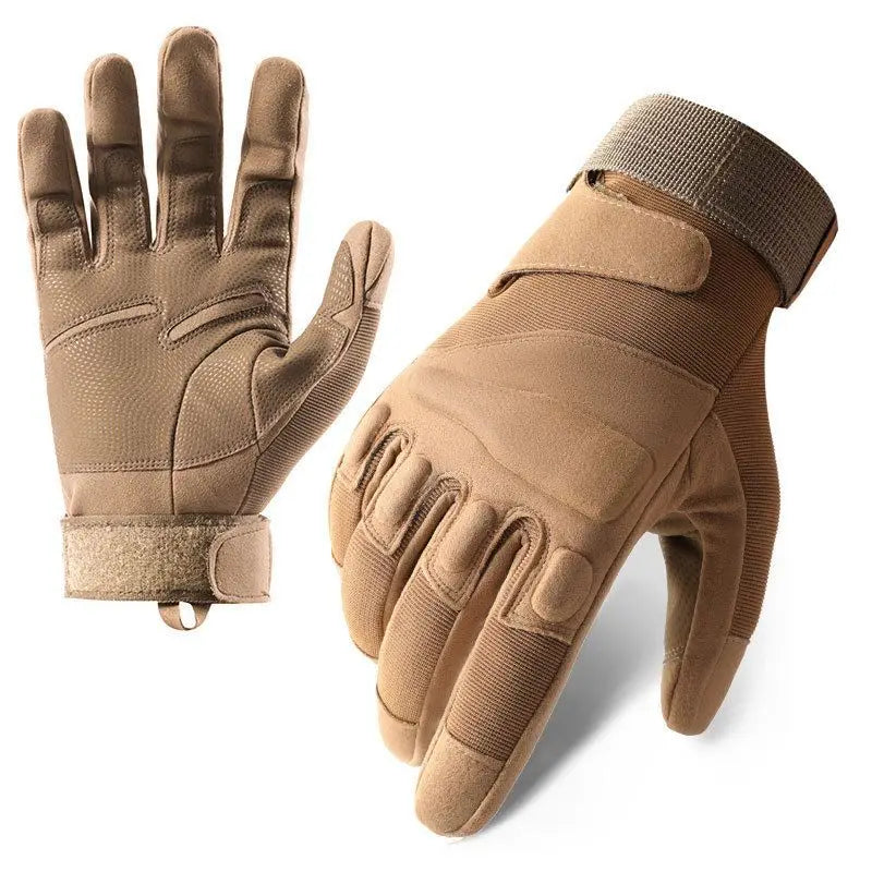Men's winter tactical gloves — rubber shell, touchscreen, insulated