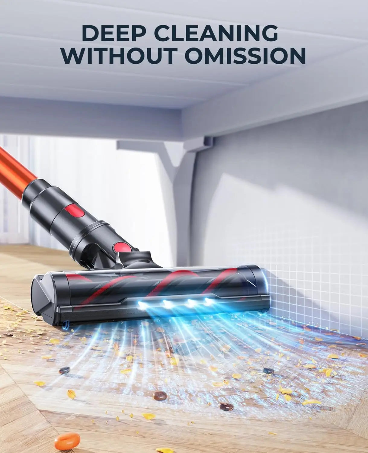 450W Cordless Vacuum Touch Screen And Detachable Battery.