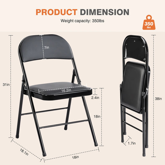 JHK leather folding chairs
