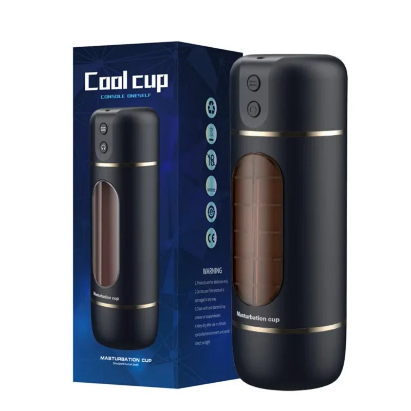 Automatic male personal massager with adjustable vibration modes.