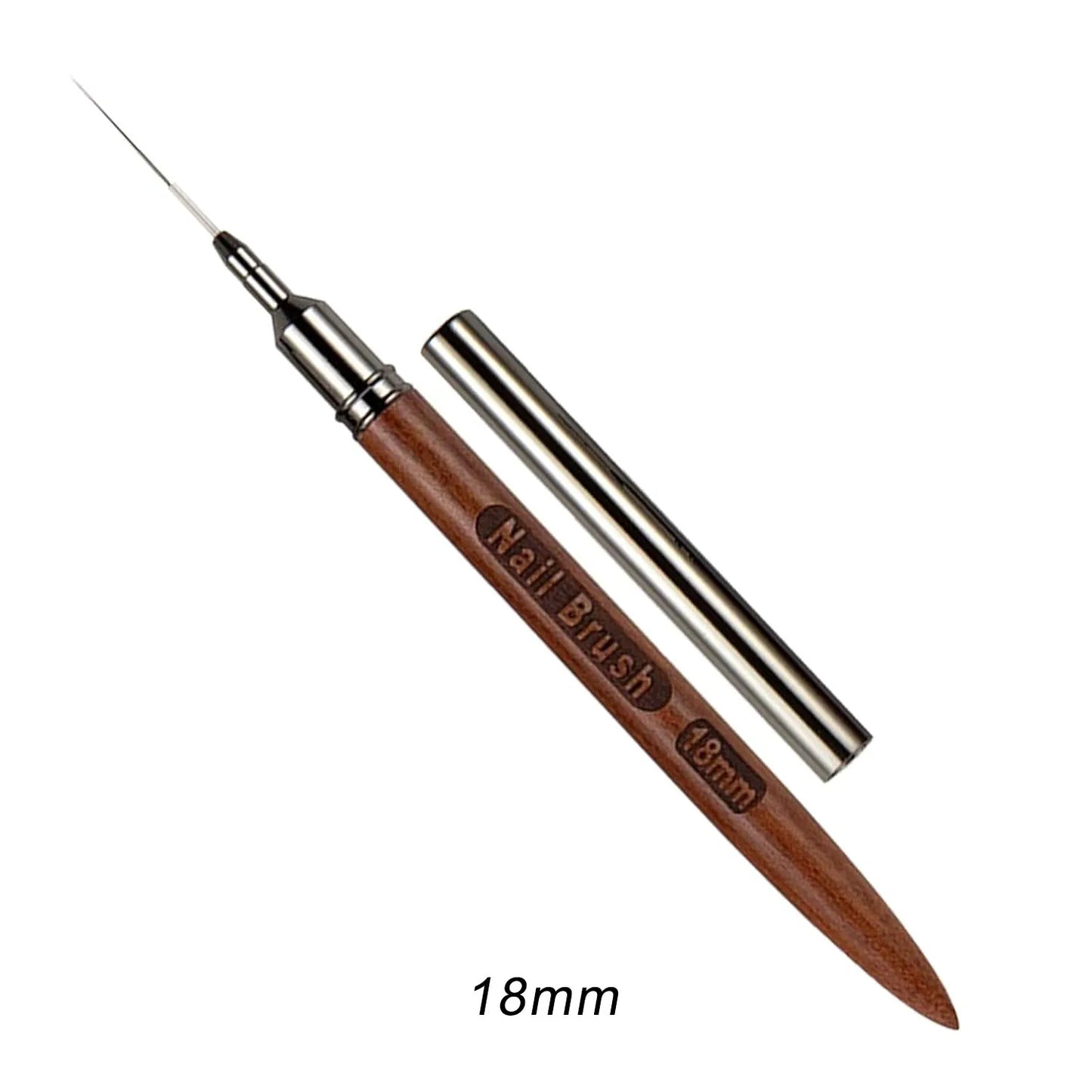 Wooden Nail Art Brushes, Nail Art Liner Brush for Thin Details, Fine Drawing Liner Brush UV Gel Polish Painting Nail Design Tool