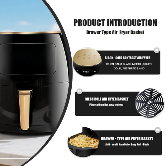 4.5L Large-Capacity Air Fryer — Touch-Control Home Appliance for Fries and Fried Chicken