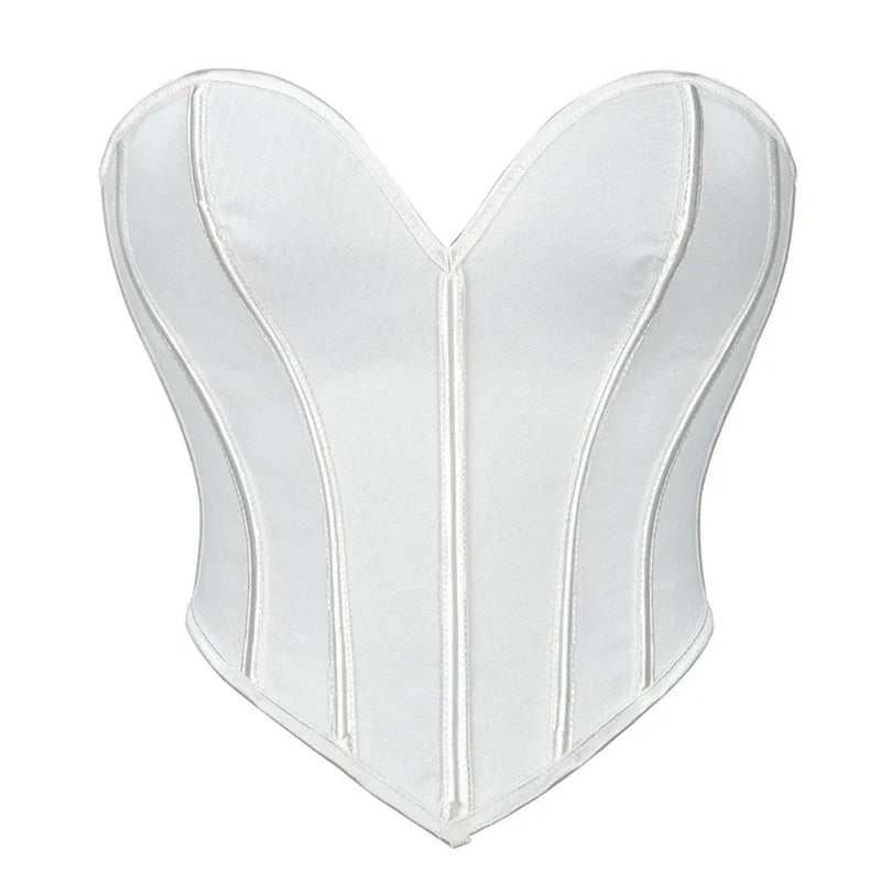 Women Summer Strapless Off Shoulder Corset Camis Crop Tops Backless Bustier Strapless Tube Corselet