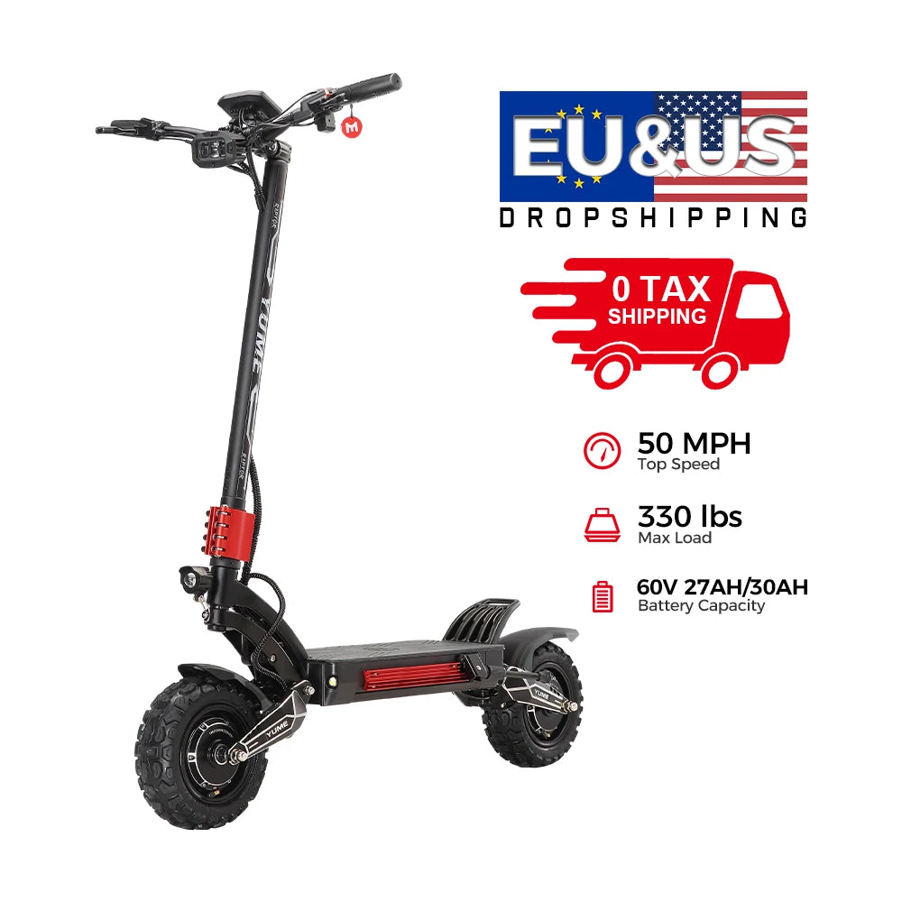 60V Raptor Road Dual Motor Electric Scooter 250W Brushless Motors 150kg Capacity 11 Inch Foldable Wheels Smart Digital