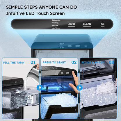 Nugget Ice Maker Produces Chewable Ice For Parties.