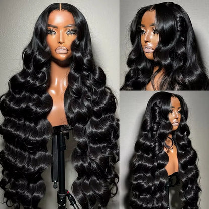 9x6 Glueless Wig Human Hair Pre Plucked Pre Cut Body Wave HD Closure Wig Human Hair Pre Bleached Knots With Baby Hair 250 Density