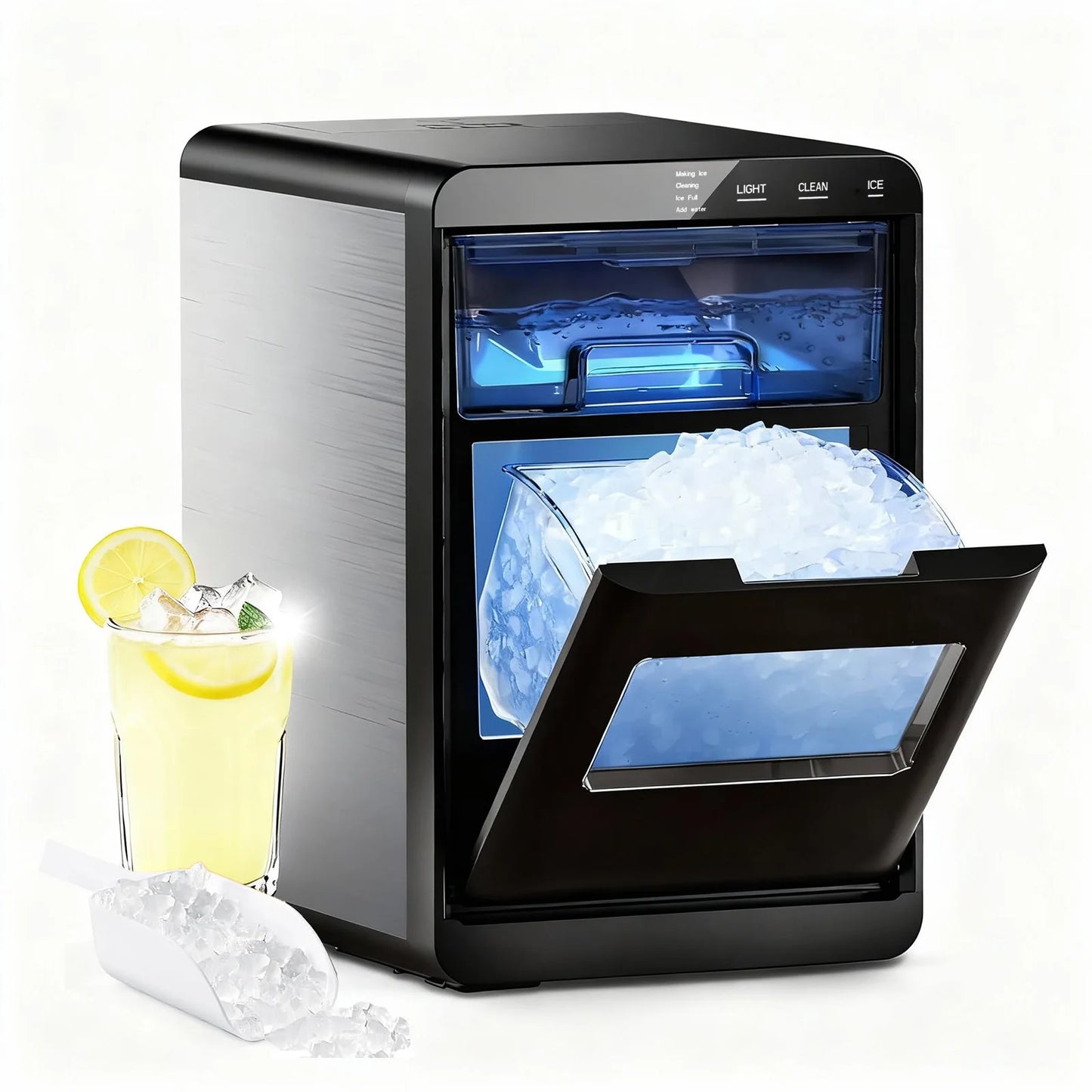 Nugget Ice Maker Produces Chewable Ice For Parties.