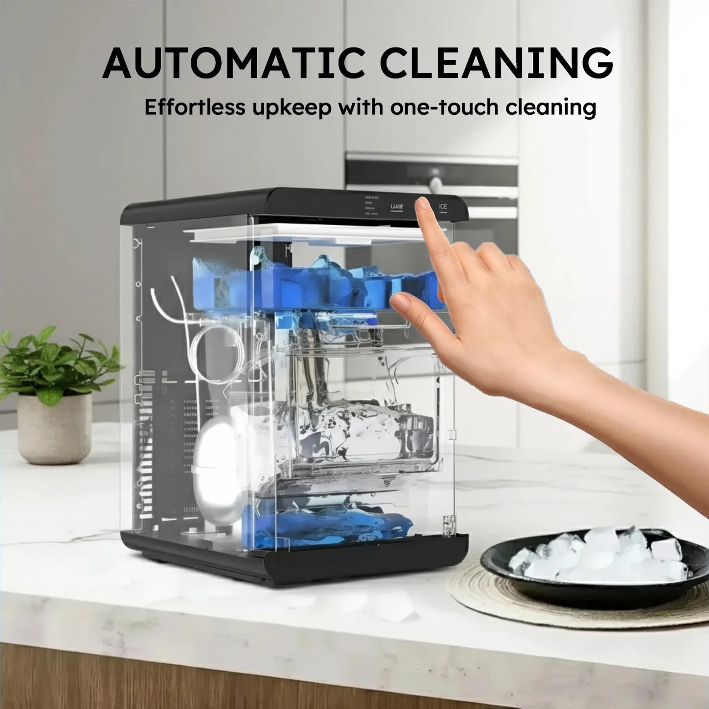 Nugget Ice Maker Produces Chewable Ice For Parties.