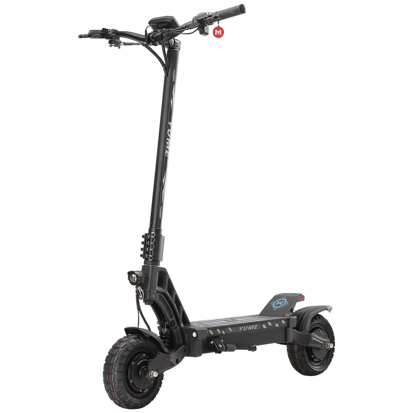 60v Hawk Dual Motor Electric Scooter 10 Inch Big Wheel 250W Lithium Battery Foldable Kick 70km Range Two-Wheel Vehicle