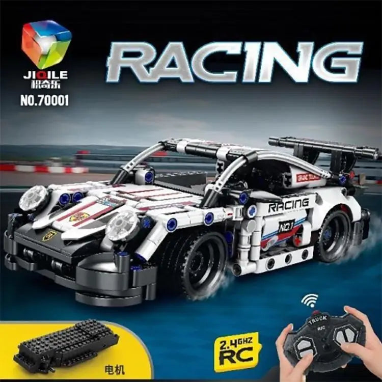 Ultimate RC Racing Car and Building Blocks Set Educational Assembly with Charger Included