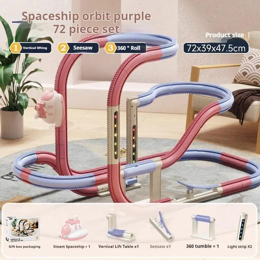 Blue Electric Orbital Spaceship Toy Unique Spacecraft Customization Fun for 4-6 Years Splicing Design Custom Project Toys