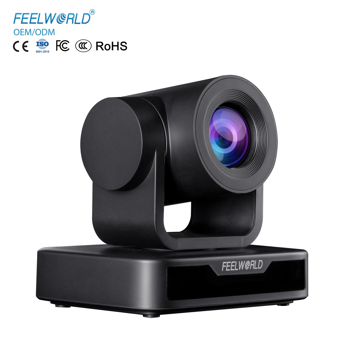 FEELWORLD USB10X PTZ Camera With Auto Zoom Recognition.