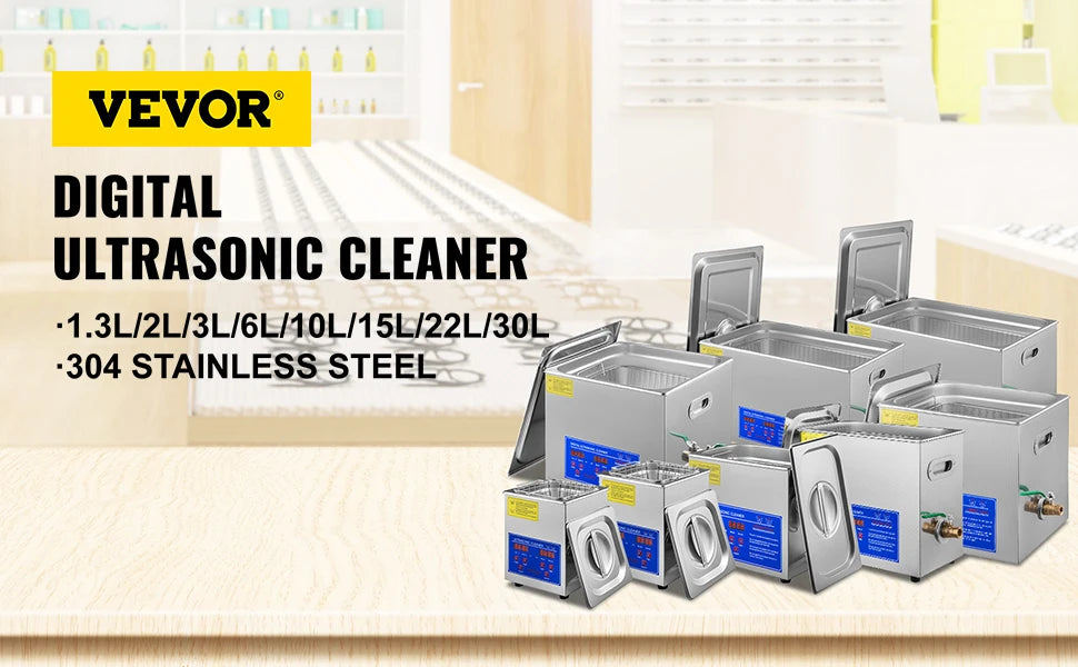 1.3L 2L 3L 6L 10L 15L 22L 30L Ultrasonic Cleaner Lave-Dishes Portable Washing Machine Ultrasound Home Clean Appliances