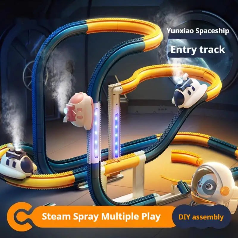 Blue Electric Orbital Spaceship Toy Unique Spacecraft Customization Fun for 4-6 Years Splicing Design Custom Project Toys