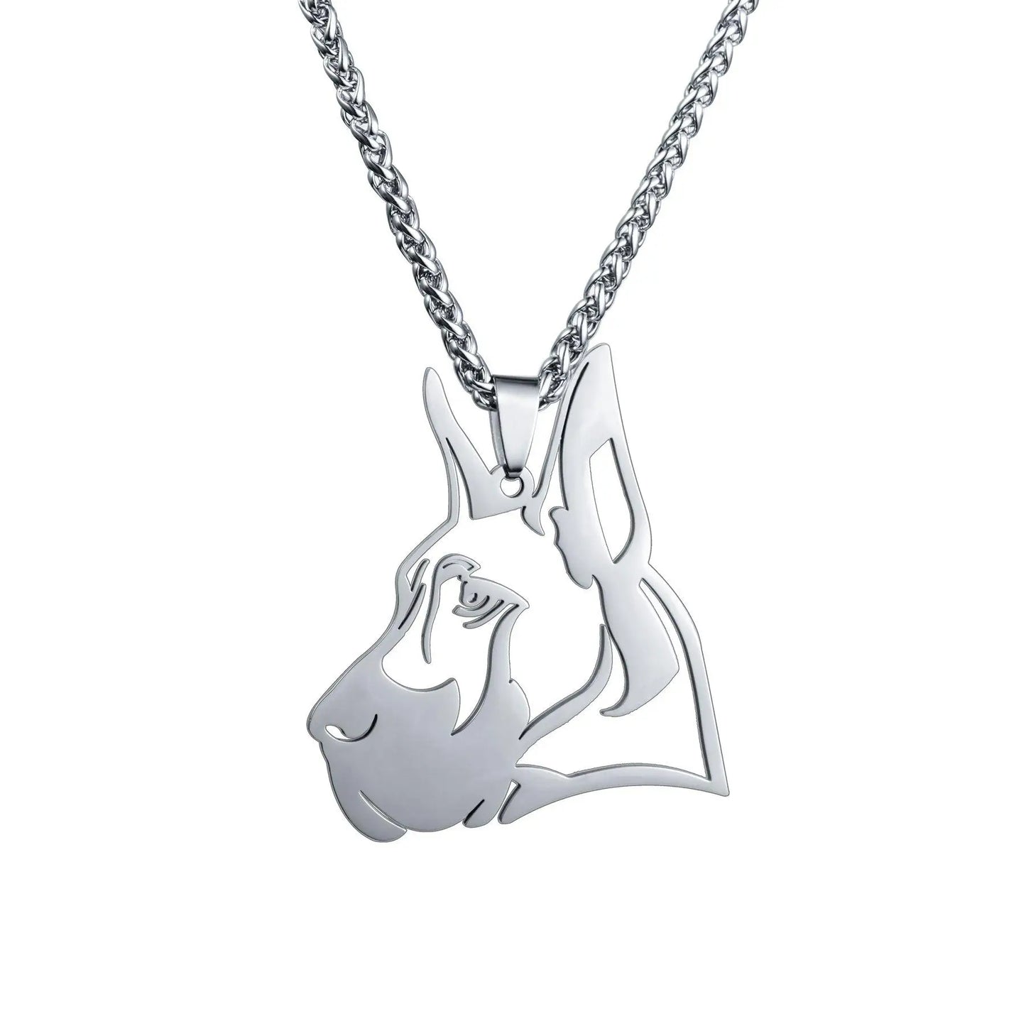 BIG Great Dane German Mastiff Dogue Allemand Heart Pendant Necklace Trendy Fashionable Accessory for Dog Lovers