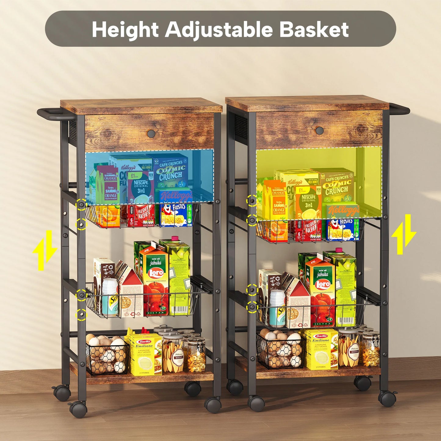 Kitchen Organizer Storage Cart