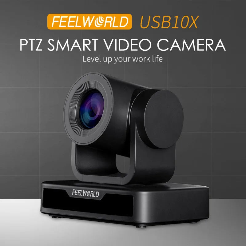 FEELWORLD USB10X PTZ Camera With Auto Zoom Recognition.