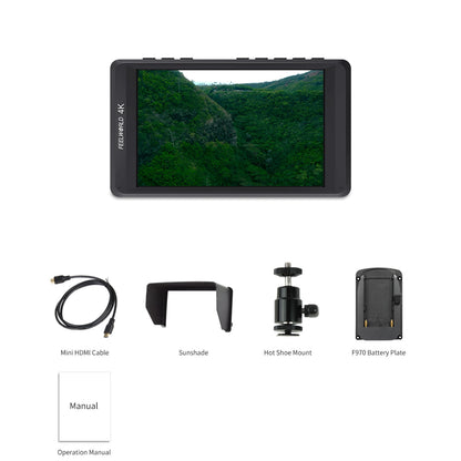 4.5" IPS On-Camera Monitor DSLR Field Monitor HDMI Input Output HD 1280x720 Field Monitor for DSLR
