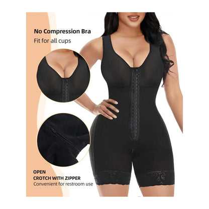 Women's Mid-Thigh Shapewear Firm Control No Compression Bra Hook Decoration Three Colors Smoothing Shaping Sculpting Technology
