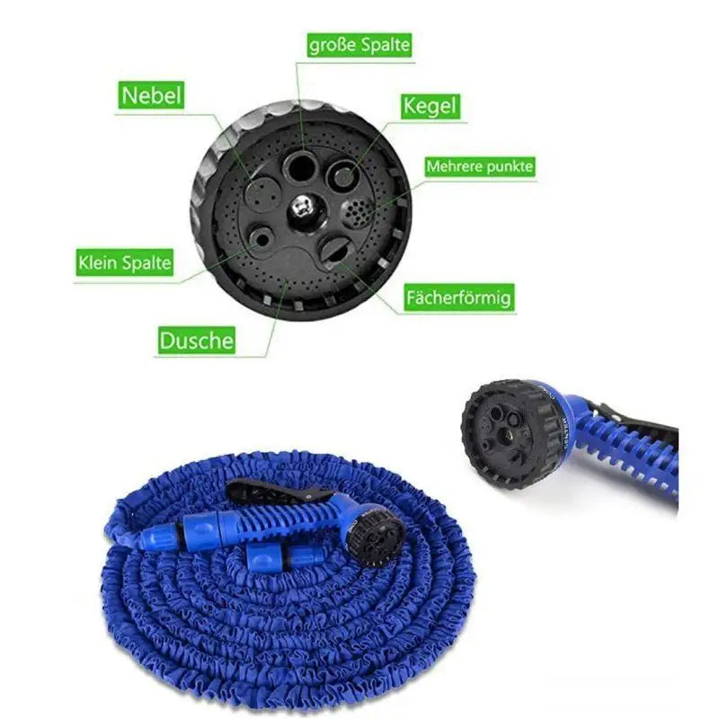 25/100FT Expandable Garden Hose Pipe with Spray Gun Flexible Water Spray for Garden Hose Reel-Model Number 100 Ft