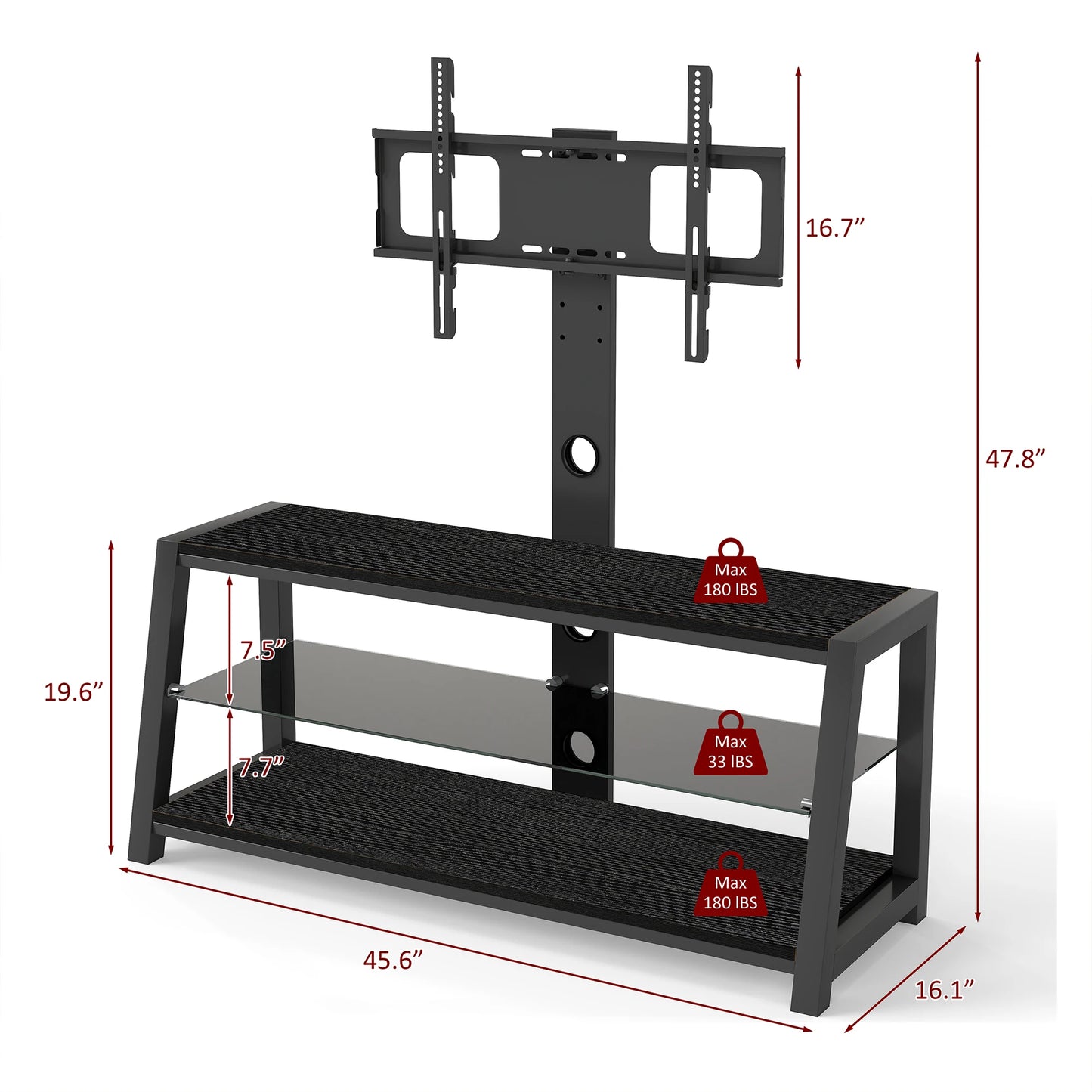 Height Adjustable Swivel TV Mount For Flat Screens.