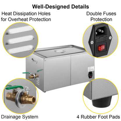 1.3L 2L 3L 6L 10L 15L 22L 30L Ultrasonic Cleaner Lave-Dishes Portable Washing Machine Ultrasound Home Clean Appliances