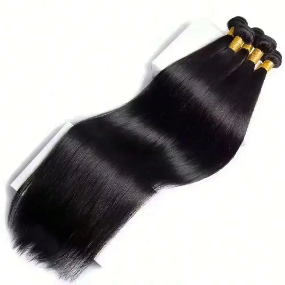 HD 4x4 5x5 13x4 Closure With Bundles Indian Straight Human Hair Bundle With Frontal Invisible Melt Skin HD Lace 3 4 Bundle Weave