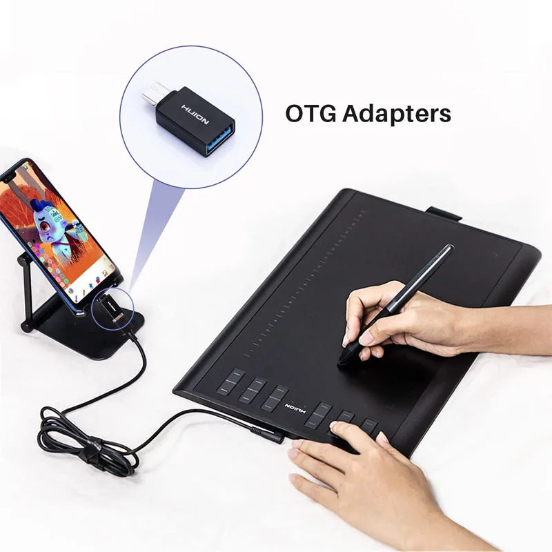 Professional tablet with customizable hotkeys for artists.