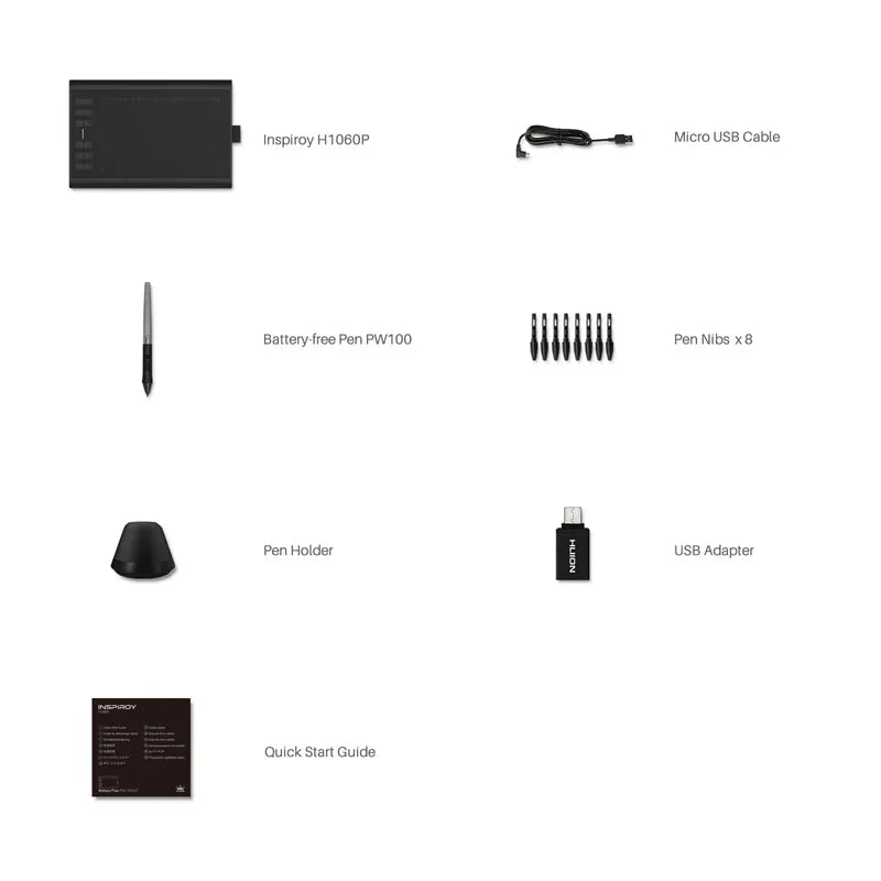 Professional tablet with customizable hotkeys for artists.