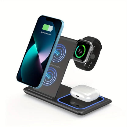 30W LED Fast Wireless Charger Stand For iPhone 15 14 13 12 11