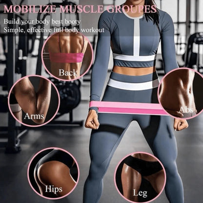 5Pcs Resistance Bands Set Fitness Elastic Loop Bands Yoga Pilates Exercise Stretch Bands for Glutes Legs Workout Training