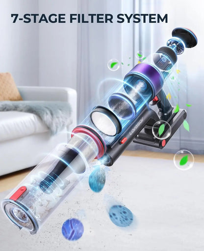 450W Cordless Vacuum Touch Screen And Detachable Battery.
