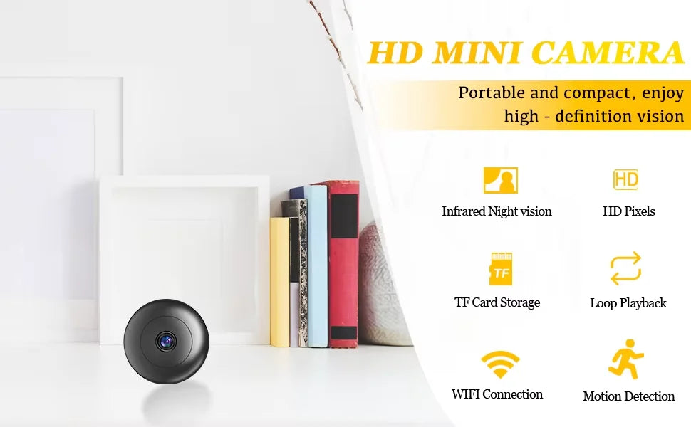 R27  Wireless camera High Definition Sports Mini Cam Portable Handheld Multi Scene Shooting Home Outdoor Recorder