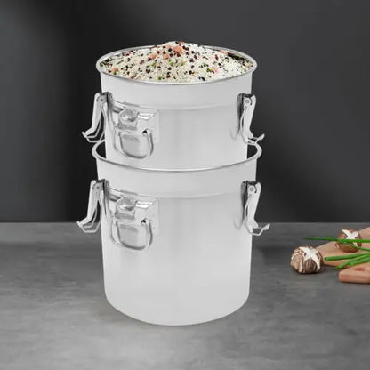 21L/33L Airtight Rice Bucket Canister Food Storage Container 304 Stainless Steel