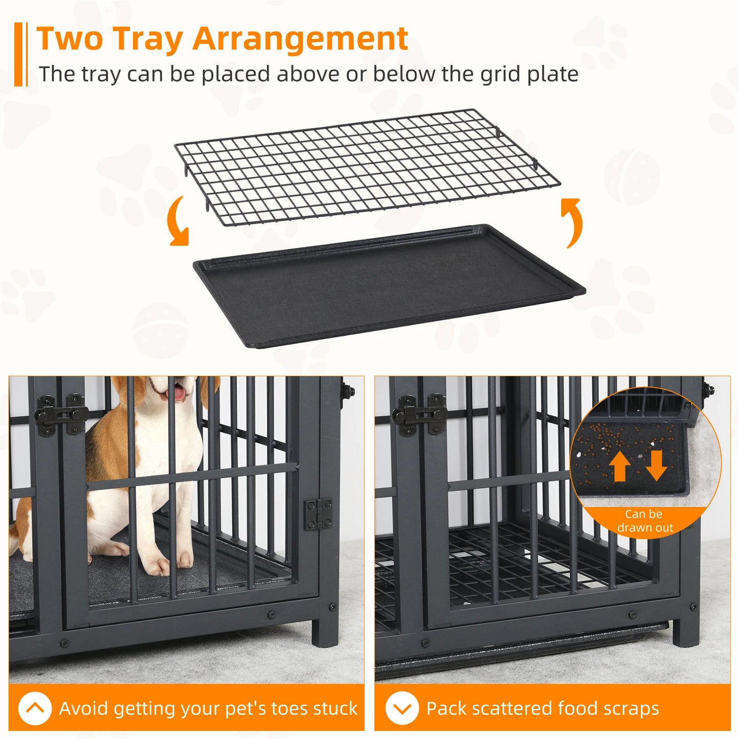 Furniture Style Dog Crate With Three Doors.