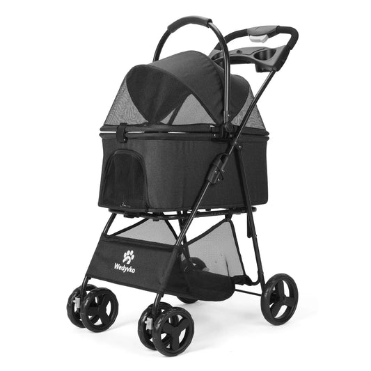 3‑In‑1 Pet Stroller With Removable Waterproof Carrier.
