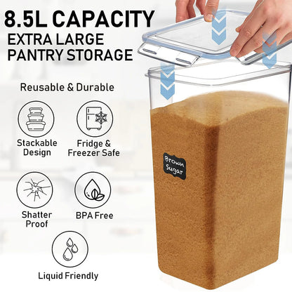 Large Airtight Pantry Containers For Bulk Storage.