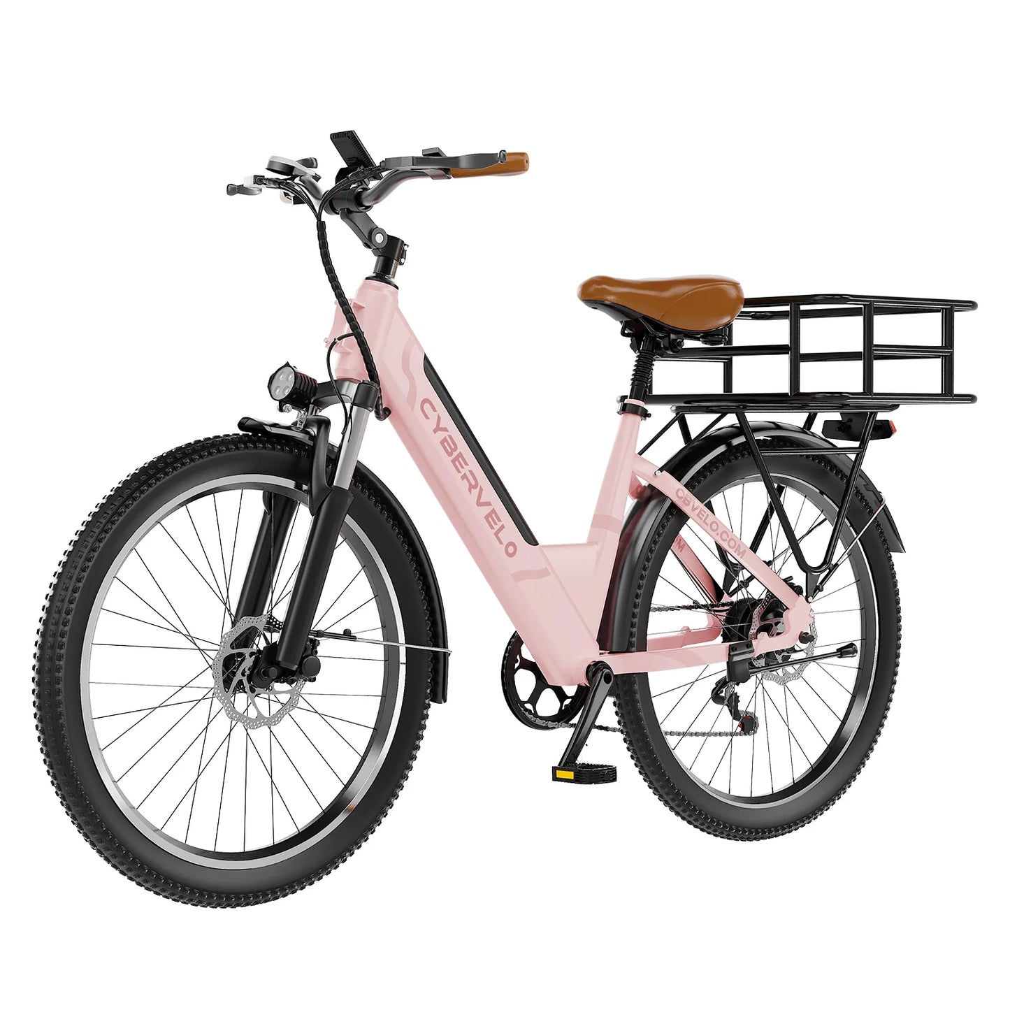 1000W Peak Electric Bike for Adults Cybervelo EK2 26" Step-Thru 14Ah Removable Battery 80Miles City Commuter Ebike