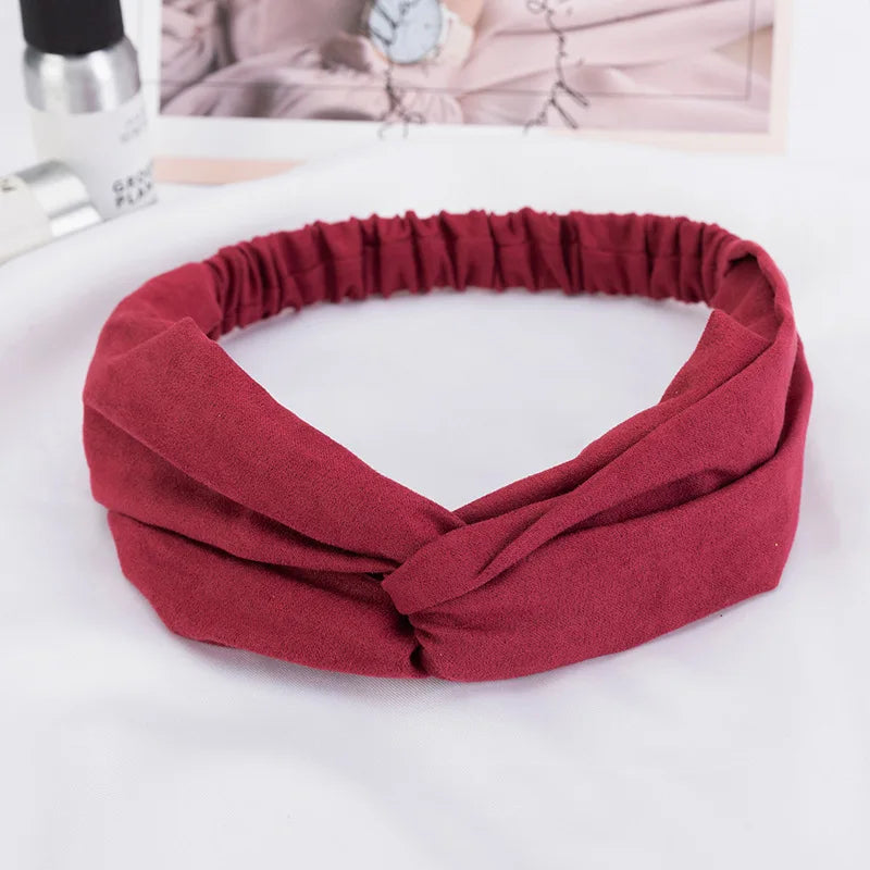 2026 New Design Fashion Women Summer Style Headbands Bohemian Girl Cross Turban Bandage Bandanas Hairbands Hair Accessories