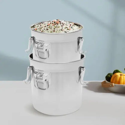 21L/33L Airtight Rice Bucket Canister Food Storage Container 304 Stainless Steel