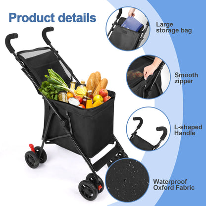 Portable multifunction cart for pets, shopping, picnics.