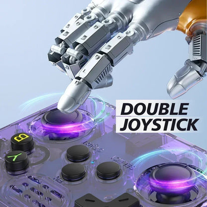 Portable retro gaming console with massive game storage.