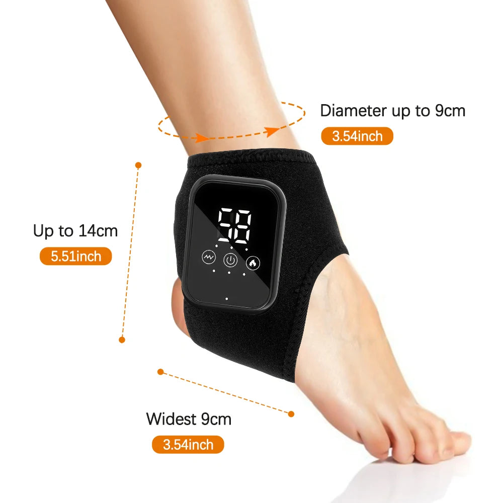 Heated Wrist & Foot Massager for Carpal Tunnel, Cordless Hand Wrist Brace with 5 Heat & 3 Vibration Modes, Arthritis Pain Relief