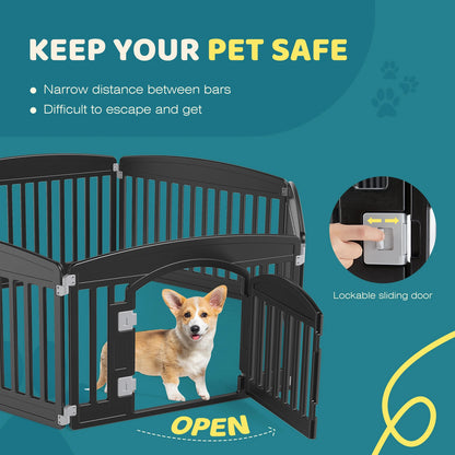 Durable Expandable Plastic Dog Playpen For Indoor Outdoor.