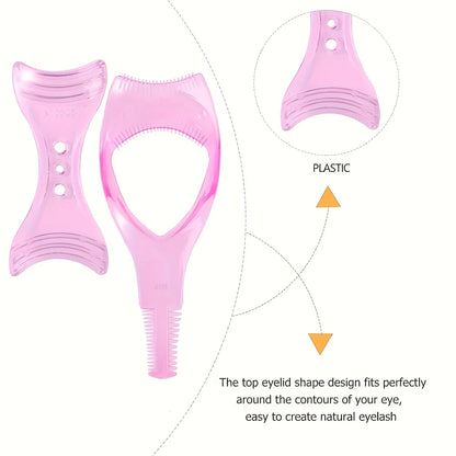 1pc 3D Triple Function Eyelash Assistant Tool, Mascara Applicator Guide, Eyeliner Assistant, -Clumping Eyelash Separator 2042