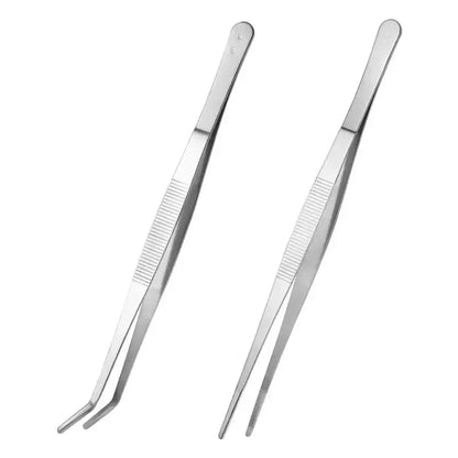 Stainless Multifuctional Steel Elbow Tweezers Aquarium Clip Long Tongs Medical Tweezers Forceps Pet Feeding Tools Non-slip