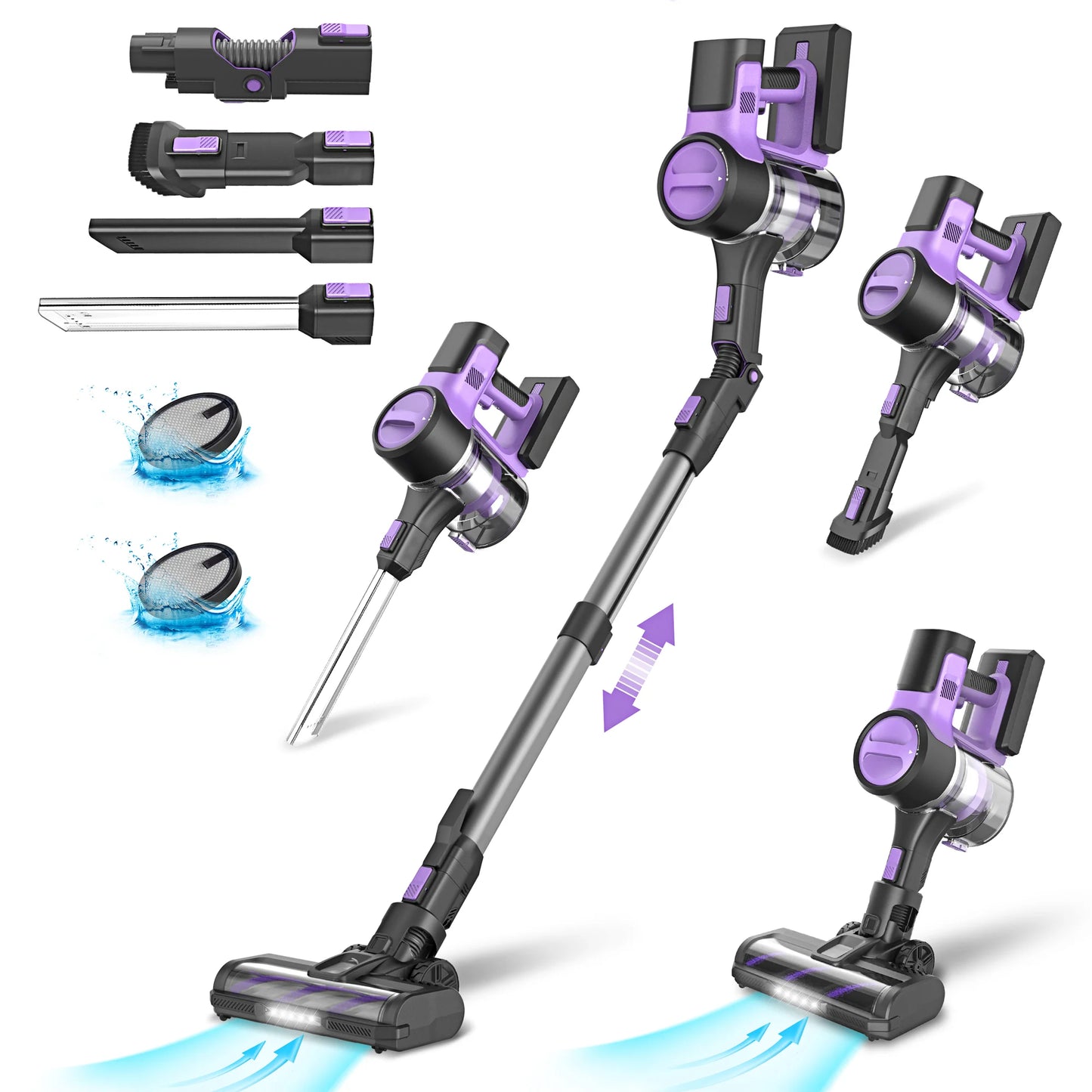 Powerful 45Kpa Cordless Vacuum With Long Runtime.