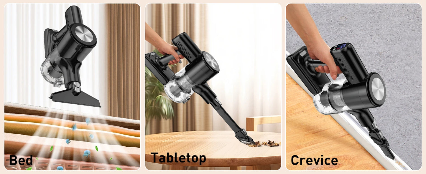 55Kpa Cordless Vacuum With Long Runtime And Anti‑Tangle.